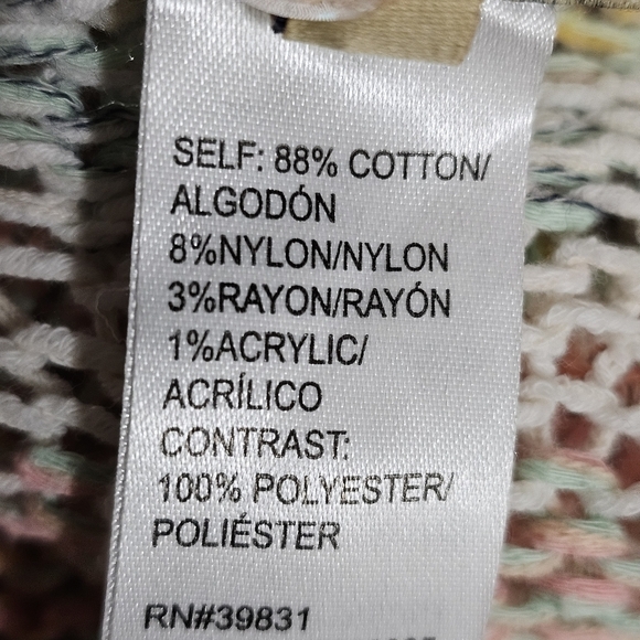 Democracy Pastel Multicolor Ombre Cardigan Sweater Southwestern Duster Medium - Picture 7 of 7